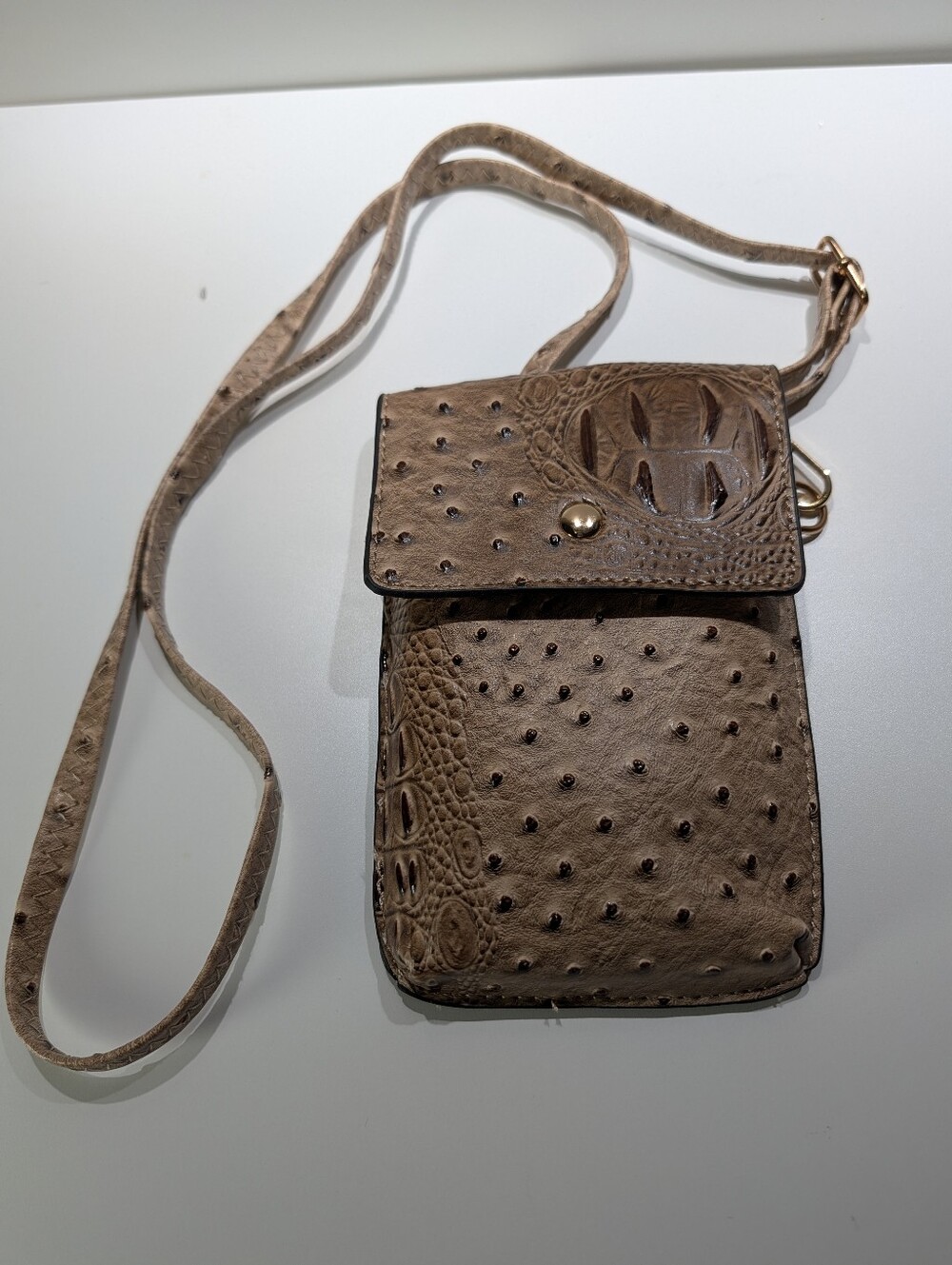 Faux cream crossbody